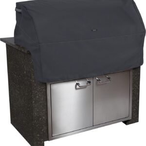 Classic Accessories Ravenna Water-Resistant 32 Inch Built-In BBQ Grill Top Cover, Black, Grill Cover, Grill Cover for Outdoor Grill, BBQ Cover