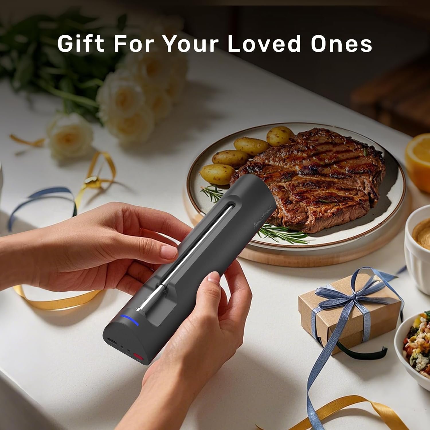 S Pro Bluetooth Wireless Meat Thermometer, EasySmart App, 6 Sensors, Enhanced Signal Base, IP69 Waterproof, Ultra-Thin Probe, Digital Cooking Thermometer for Oven/Grill/BBQ/Air Fryer/Kitchen - Image 6