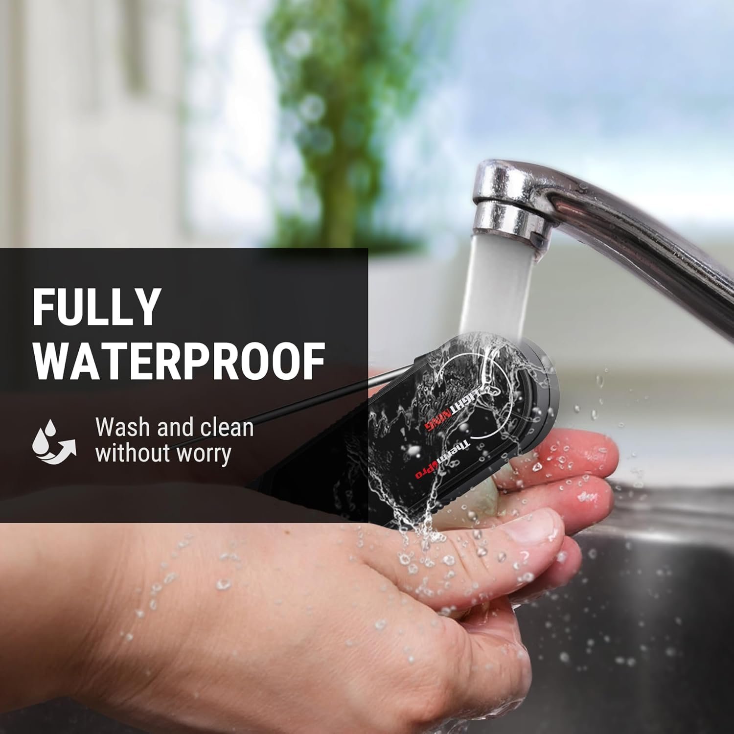 ThermoPro Lightning 1-Second Instant Read Meat Thermometer, Kitchen Food Thermometer with Auto Wake/Sleep/180° Rotating Display, Waterproof Cooking Thermometer for Oil Deep Fry Smoker BBQ Grill - Image 9