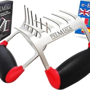 Meat Claws Stainless Steel – Premium Soft Rubber Handles for Ultimate Comfort and Grip! Wolverine Claws shreds Pulled Pork and BBQ Meat quickly and easily!