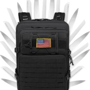 Tactical Chef Knife Backpack Professional Knife Carrying Bag Travel Organizer Case with 30+ Pockets for Culinary Tools