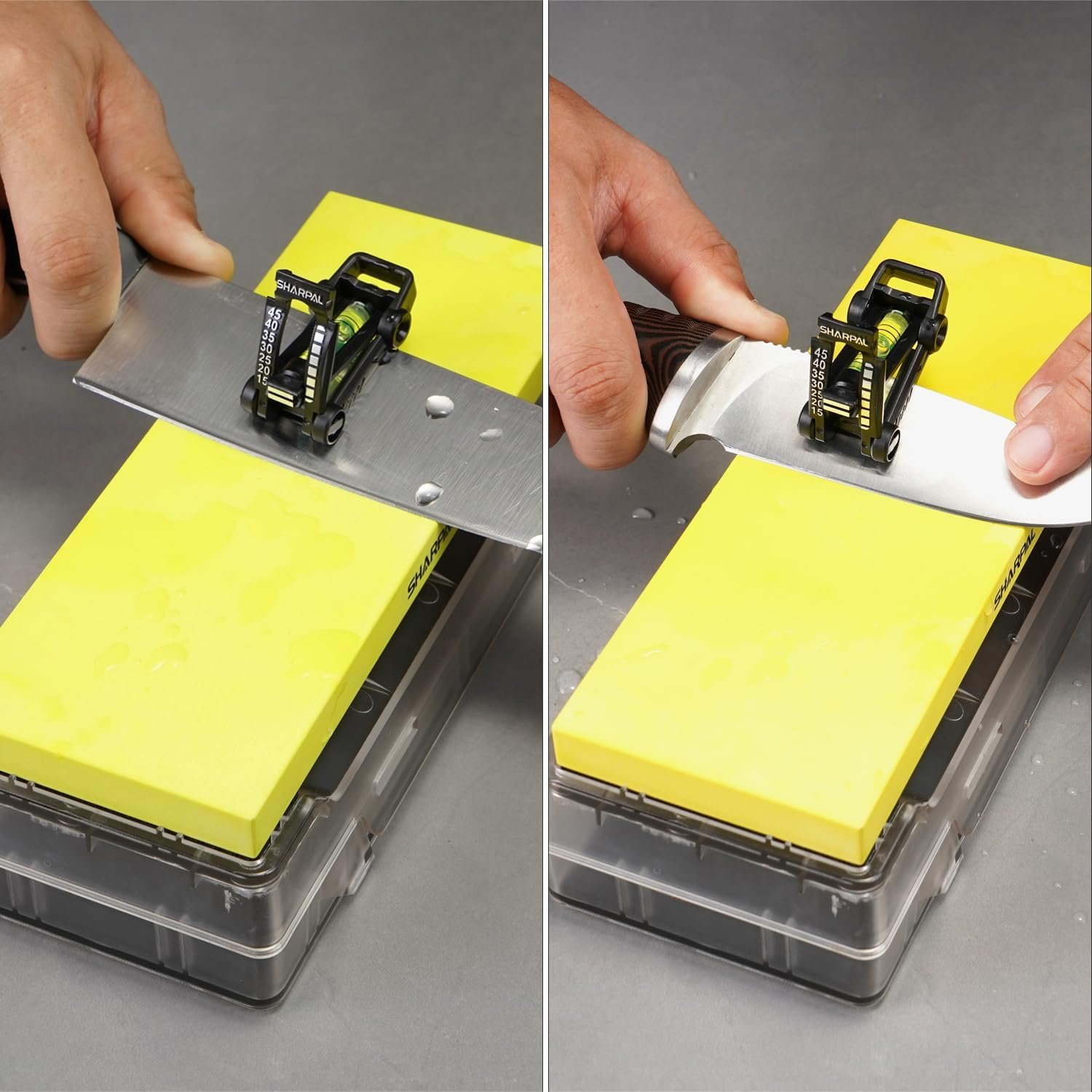 SHARPAL 194H Whetstone Knife Blade Sharpener Sharpening Stone Angle Guide, Chisel/Plane Iron Blade Honing Guide, Knife Edge Angle Finder, Knife Sharpening Trainer (Angle from 15° to 45°) - Image 5