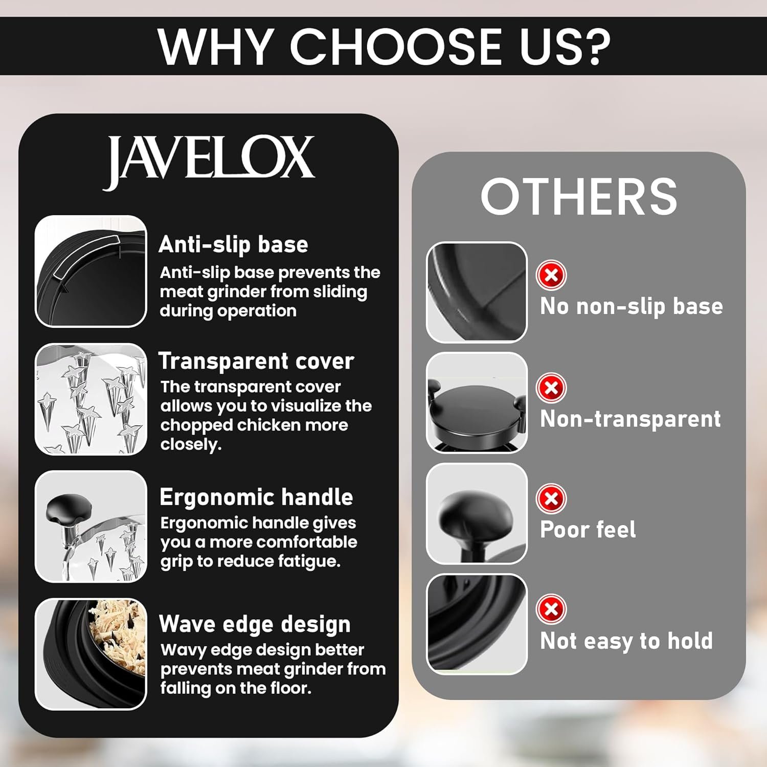 Chicken Shredder Tool Twist – Large Chicken Breast Shredder & Grinder with Meat Tenderizer & Cleaning Brush – BPA-Free, Ergonomic Design for Shredded Chicken, Pulled Pork, Beef & More - Image 6