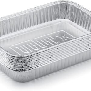 Weber Aluminum Drip Pans, 7.5 x 5 Inch, Set of 10