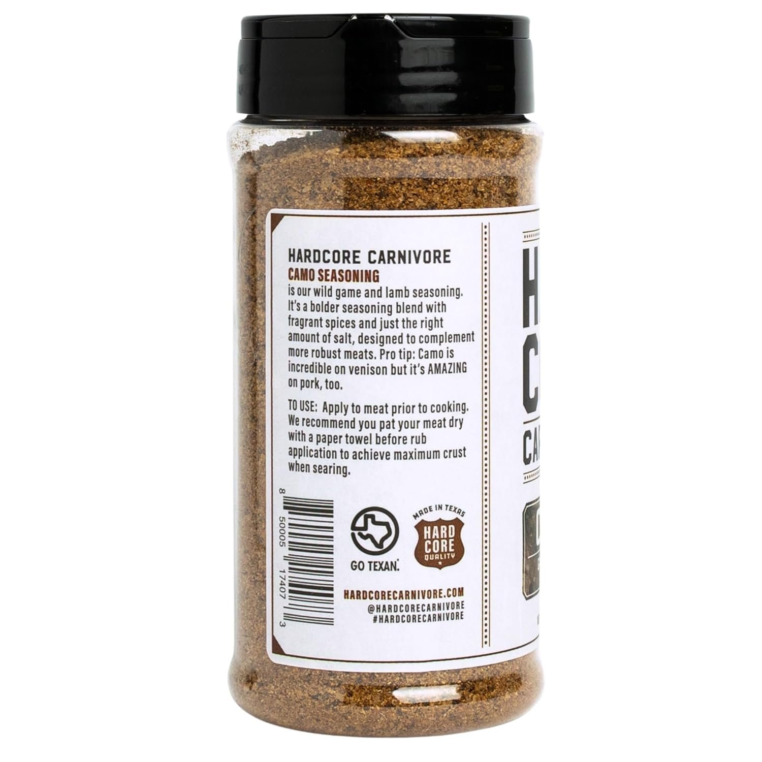 Hardcore Carnivore Camo - Wild Game and Lamb Seasoning (10.5 oz Shaker) Bold Texas-Made Spice Blend for Venison, Elk, Duck, Lamb and More - Image 10