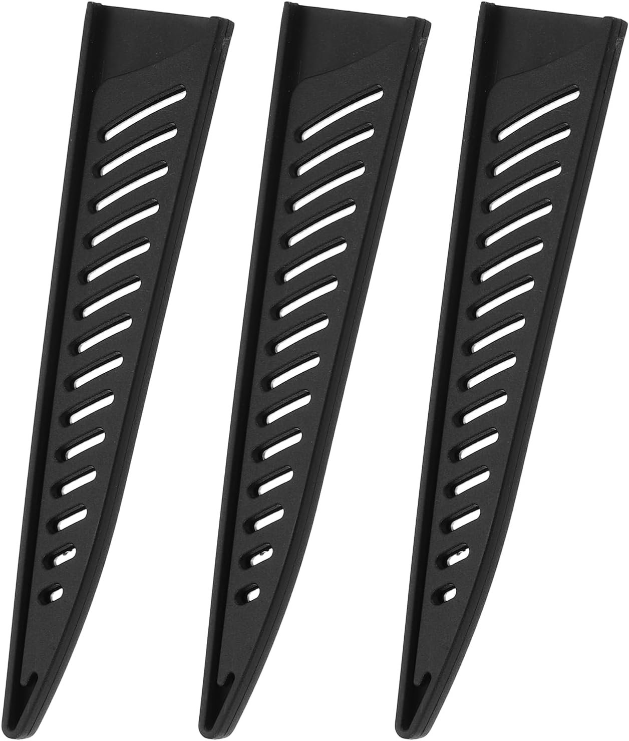 uxcell 3Pcs Knife Cover Sleeves Blade Edge Guards for 6" Boning Knife Protector Universal Blade Sheath for Kitchen, Black
