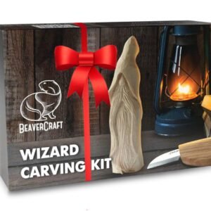 BeaverCraft Whittling Kit for Beginners, Wood Carving Kit for Beginners – Wood Carving Tools Woodworking Kit for Adults and Teens – Whittling Knife Kit with Wood Blocks – Wood Carving Set DIY03 Wizard