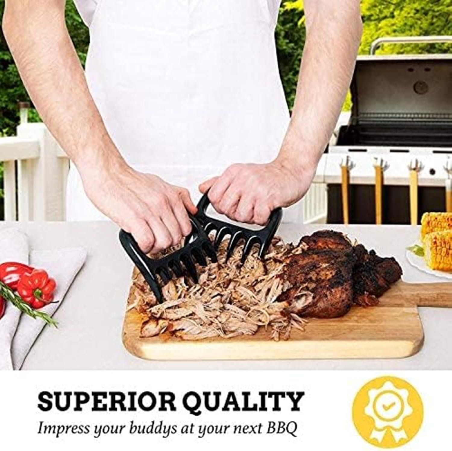 Claw Meats, Multi-Purpose Claw Meat Shredder, Meat Claws for Shredding, Barbecue Accessories Bear Claws for Shredding Meat BBQ Pulled Pork, Chicken in Kitchen, Grill, Black - Image 4