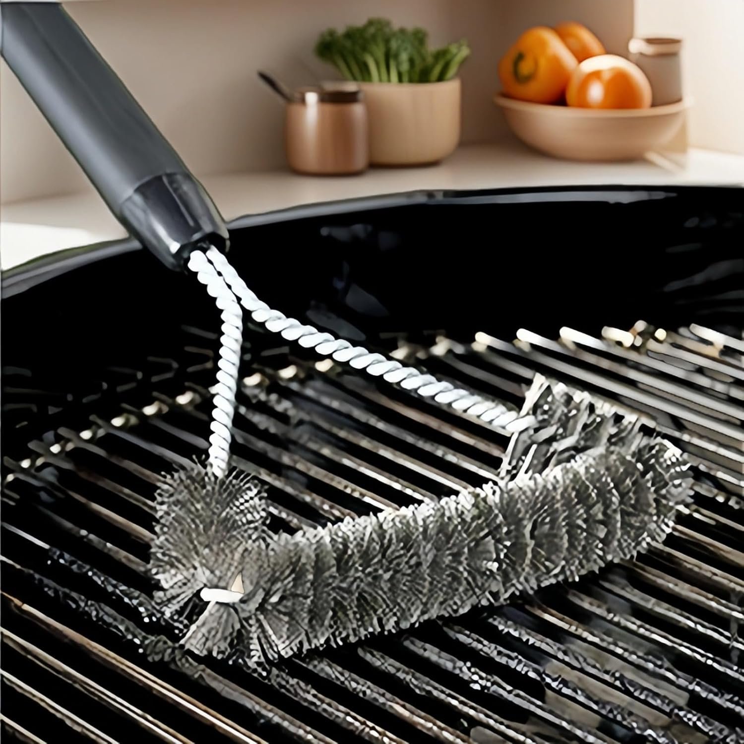 BBQ Bristles Grill Brush 12 Inch Heavy Duty Stainless Steel, Y Shape BBQ Brush with Long Handle & Extra Wide Head - Grill Cleaning Tool - Image 8