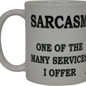 Rogue River Tactical Best Funny Coffee Mug sarcasm One Of The many services I Offer Sarcastic Novelty Cup Joke Great Gag Gift Idea For Men Women Office Work Adult Humor Employee Boss Coworkers