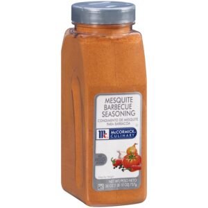 McCormick Culinary Mesquite Barbecue Seasoning, 26 oz – One 26 Ounce Container of Mesquite Seasoning Rub, Best on Pork Sandwiches, Ribs, Briskets, or as Meat Tenderizer Seasoning