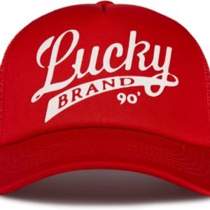 Lucky Brand Trucker Hat | Snapback | Adjustable | Mesh Back | Baseball Cap | Golf | Fishing | American Heritage