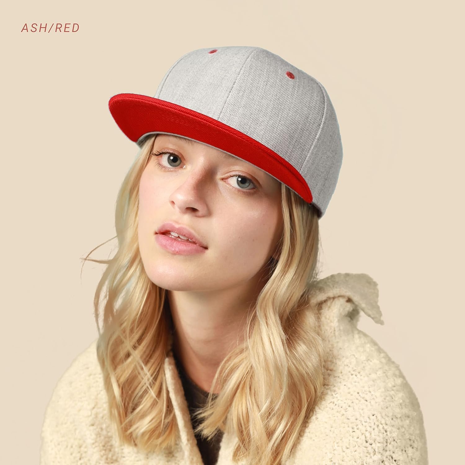 CHOK.LIDS Flat Bill Visor Classic Snapback Hat Blank Adjustable Brim High Top End Trendy Color Style Plain Tone Baseball Cap - Image 5