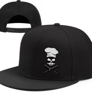 Flat Bill Hats for Men Snapback Snap Backpack Hat for Boy Wide Brim Pitbull lids Black Trucker Dad Baseball Cap Rock Roll