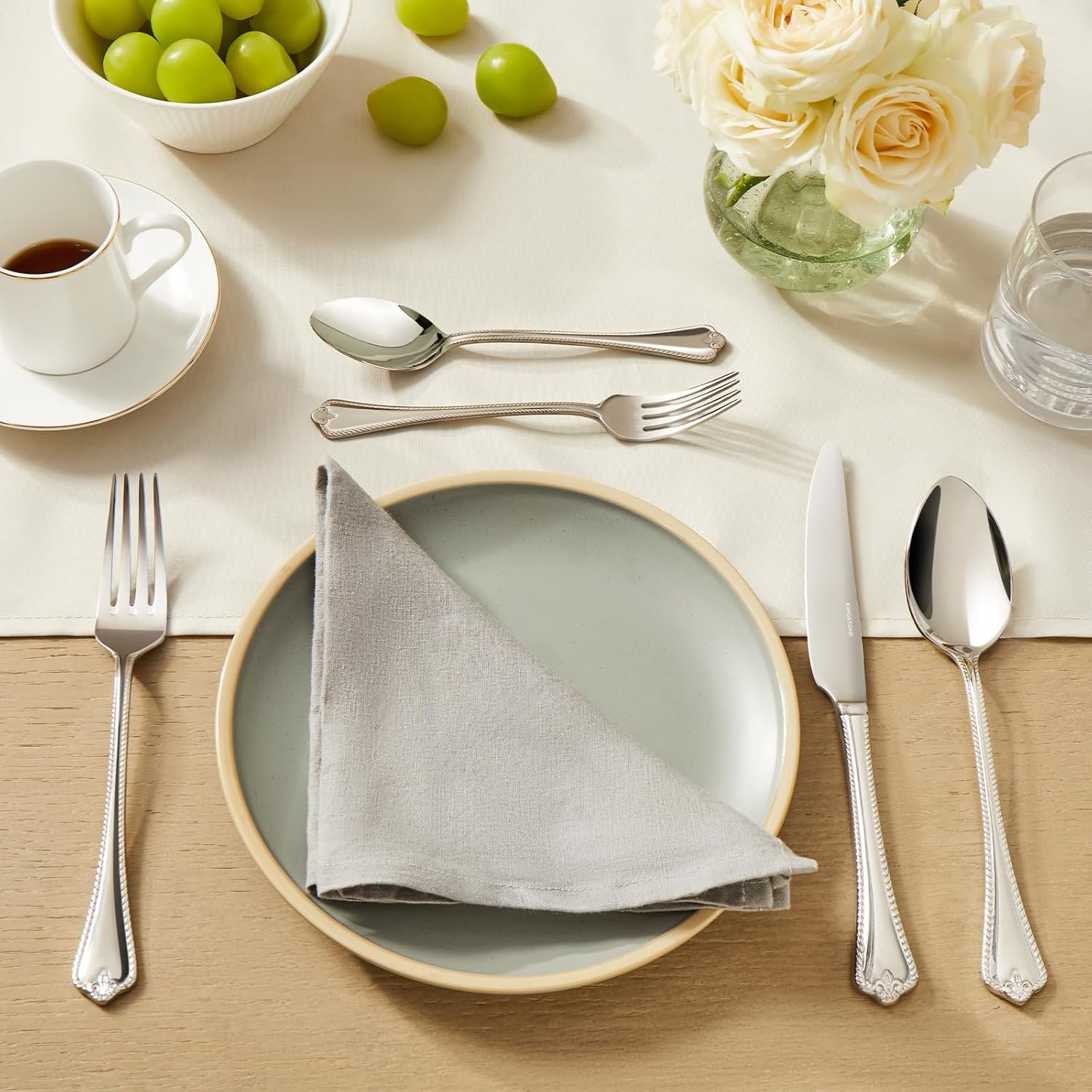 KINGSTONE Silverware Set, 30-piece 18/10 Stainless Steel Flatware Set Cutlery Set for 6, for Kitchen, Home, Wedding, Party, Mirror Polished and Dishwasher Safe, Featured Gifts - Image 5