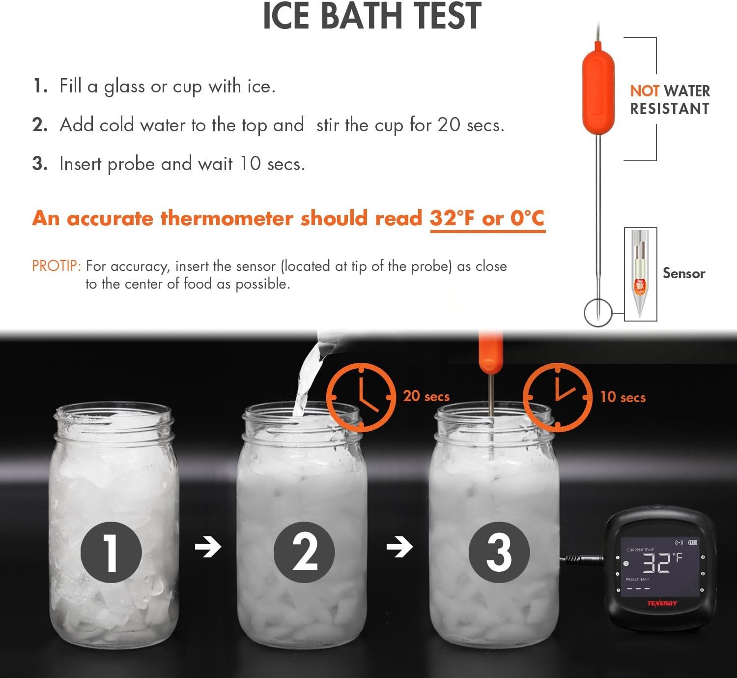 Tenergy Solis Digital Meat Thermometer, APP Controlled Wireless Bluetooth Smart BBQ Thermometer w/ 6 Stainless Steel Probes & Carrying Case, Cooking Thermometer for Grill & Smoker - Image 7