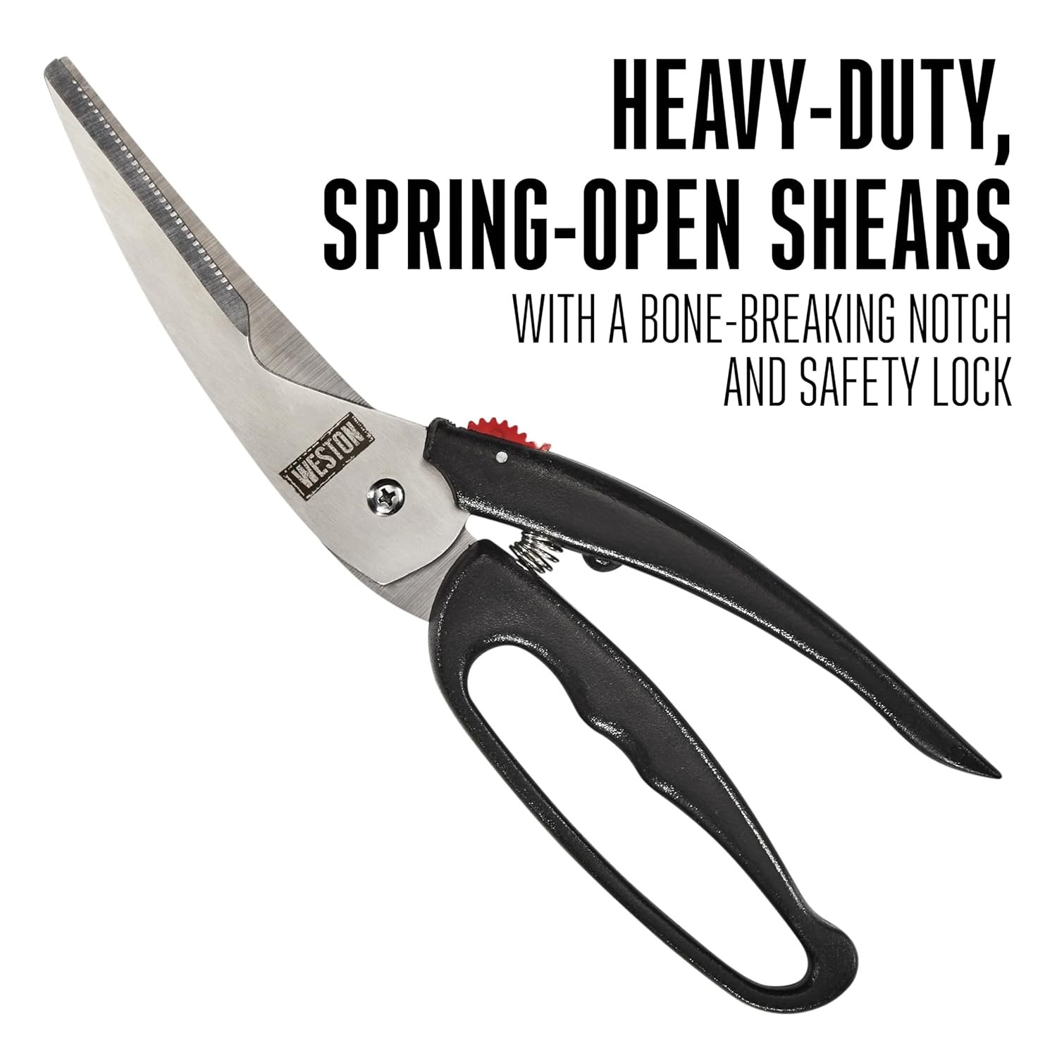 Weston 10-Piece Game Processing Knife Kit, 8" Butcher, 6" Cleaver, 5.3" Fillet, and 4.2" Skinning Knives, Adjustable 12.25" Butcher Saw, Sharpener, Shears & Storage Case, Stainless Steel (83-7001-W) - Image 5