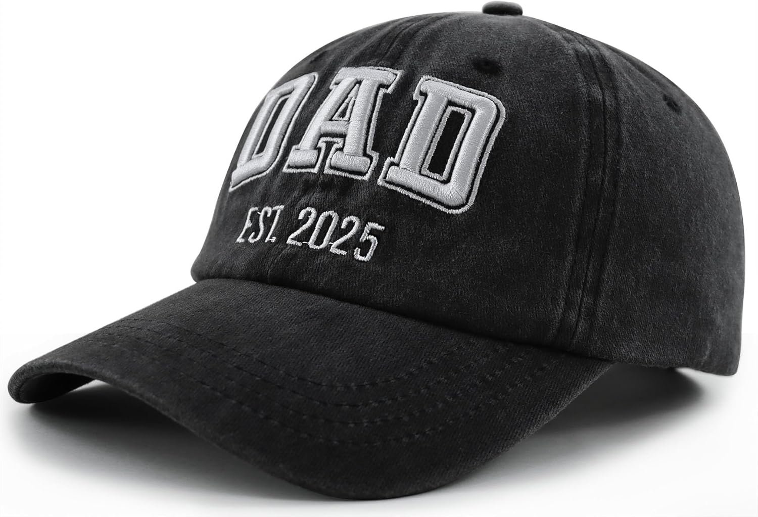 SHANVANKE Funny Dad Est 2025 Hat for Men, Adjustable Cotton 3D Embroidered Daddy Baseball Cap - Image 2