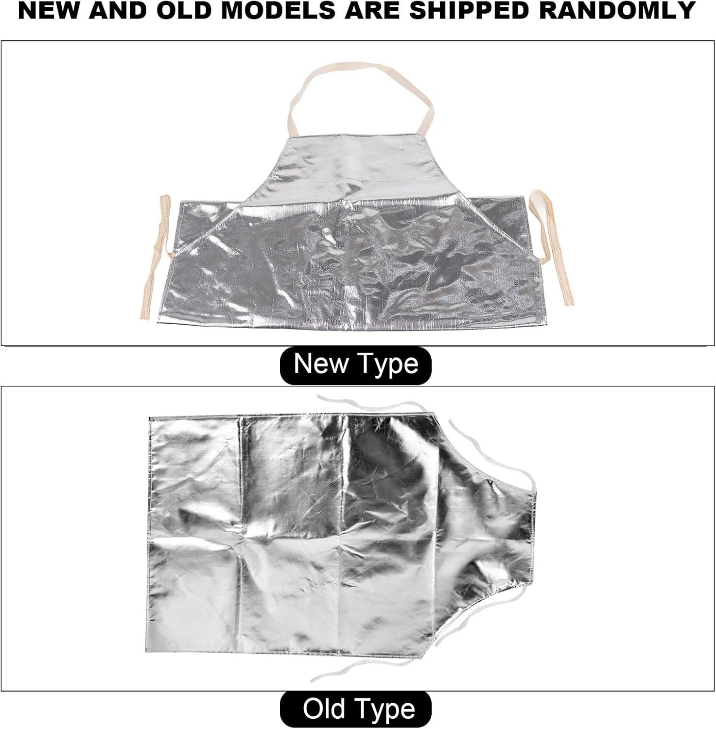 Ejoyous Heat Resistant Apron, Aluminum Foil Apron 1000°C High Temperature Workshop Flame Resistant Working Welding Aprons for Kitchen Cooking BBQ Grilling - Image 9