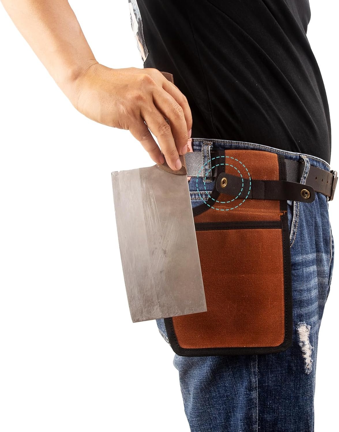 Cleaver Sheath,Universal Wide Knife Protectors,Durable Butcher Chef Knife Edge Guards,Heavy Duty Cleaver Covers Cleavers Sleeve Holds Your Meat Cleavers Up To 10”Long And 5”Width (Coffee) - Image 5