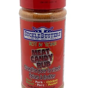 SuckleBusters Meat Candy BBQ Seasoning for Pork, and Chicken – Super Sweet, Deep Red Color, Slightly Smoky BBQ Flavor, 13 oz Shaker Jar