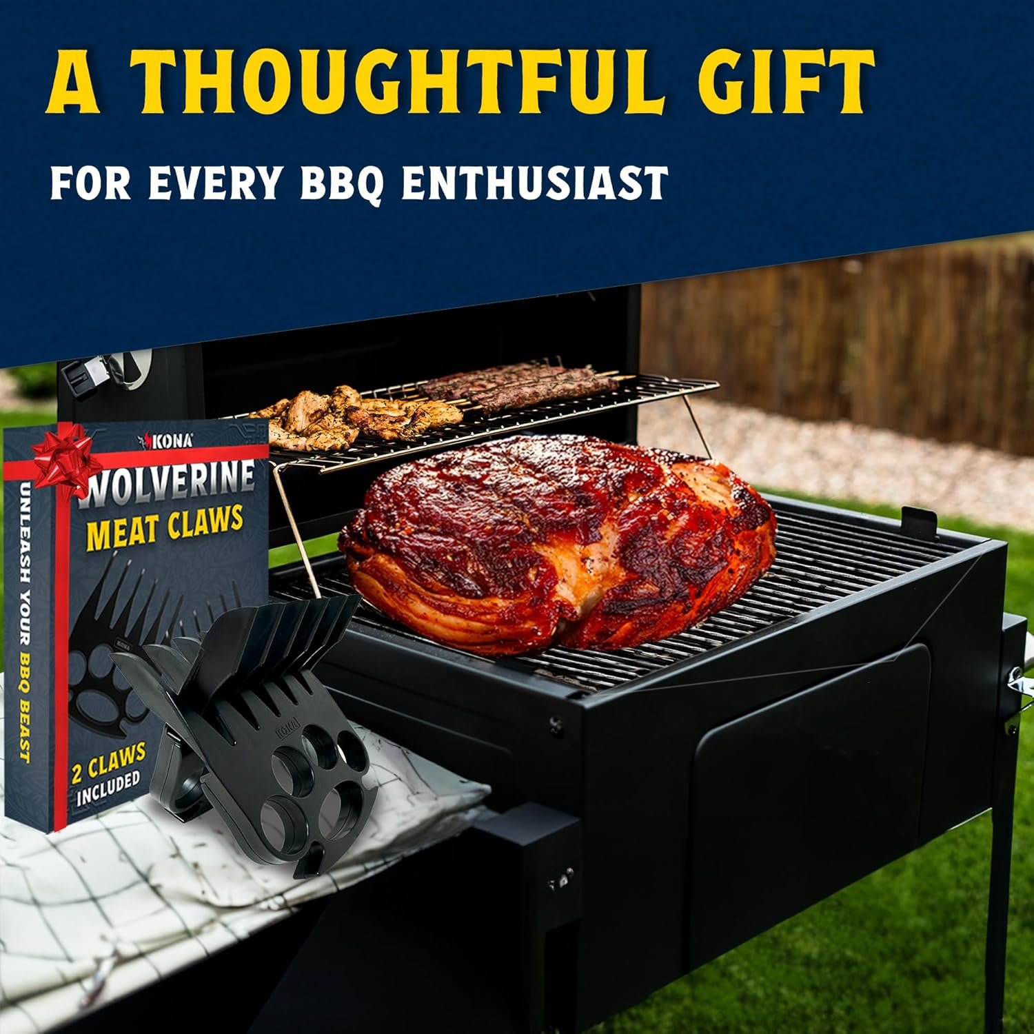 Kona Wolverine Meat Shredder Claws – Heavy Duty Plastic BBQ Meat Claws for Pulled Pork, Chicken, Beef – Strong Grill Tool for Shredding Food – Durable BPA-Free Material - Image 6