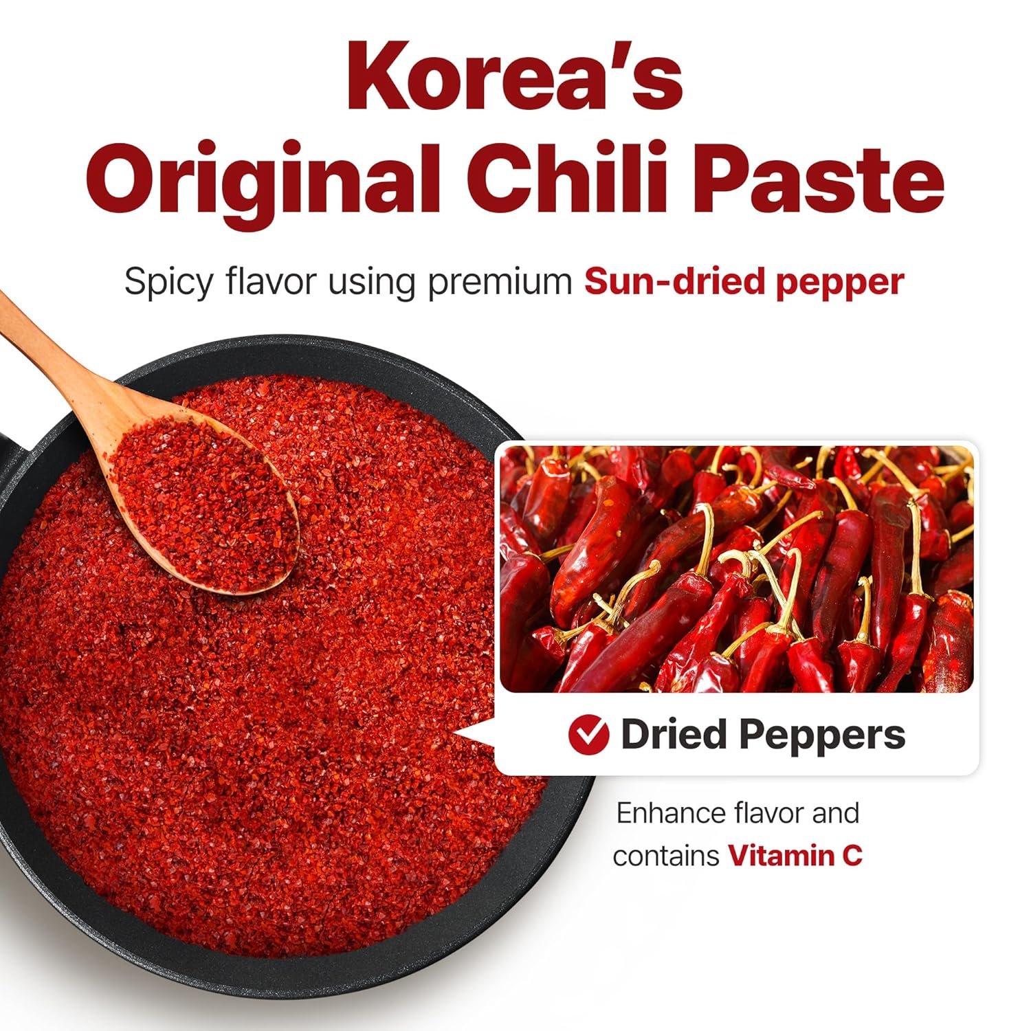 SEMPIO Vegan Gochujang – Mild Heat – Korean Red Chili Pepper Paste, Spicy, Sweet and Savory Sauce. Traditional Fermented Condiment for Tteokbokki, Bibimbap, Dips and Marinades (6.2lbs / 2.8kg) - Image 5