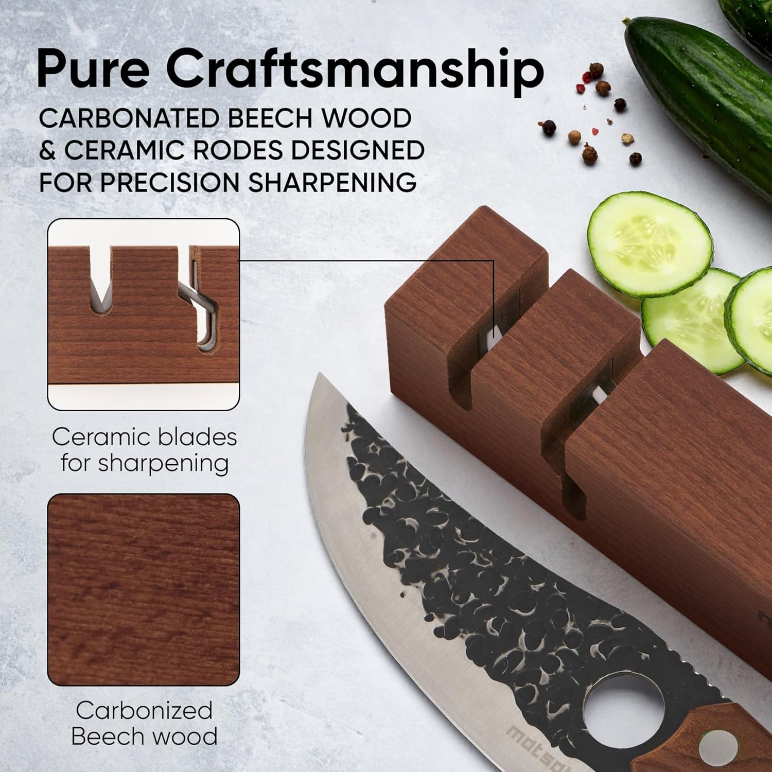 Knife Sharpener, Kitchen & Pocket Knife Sharpener, Knives Blade Sharpening, Chef Knives & Scissors Sharpening, afilador de cuchillos 7.09" x 1.97" - Image 4