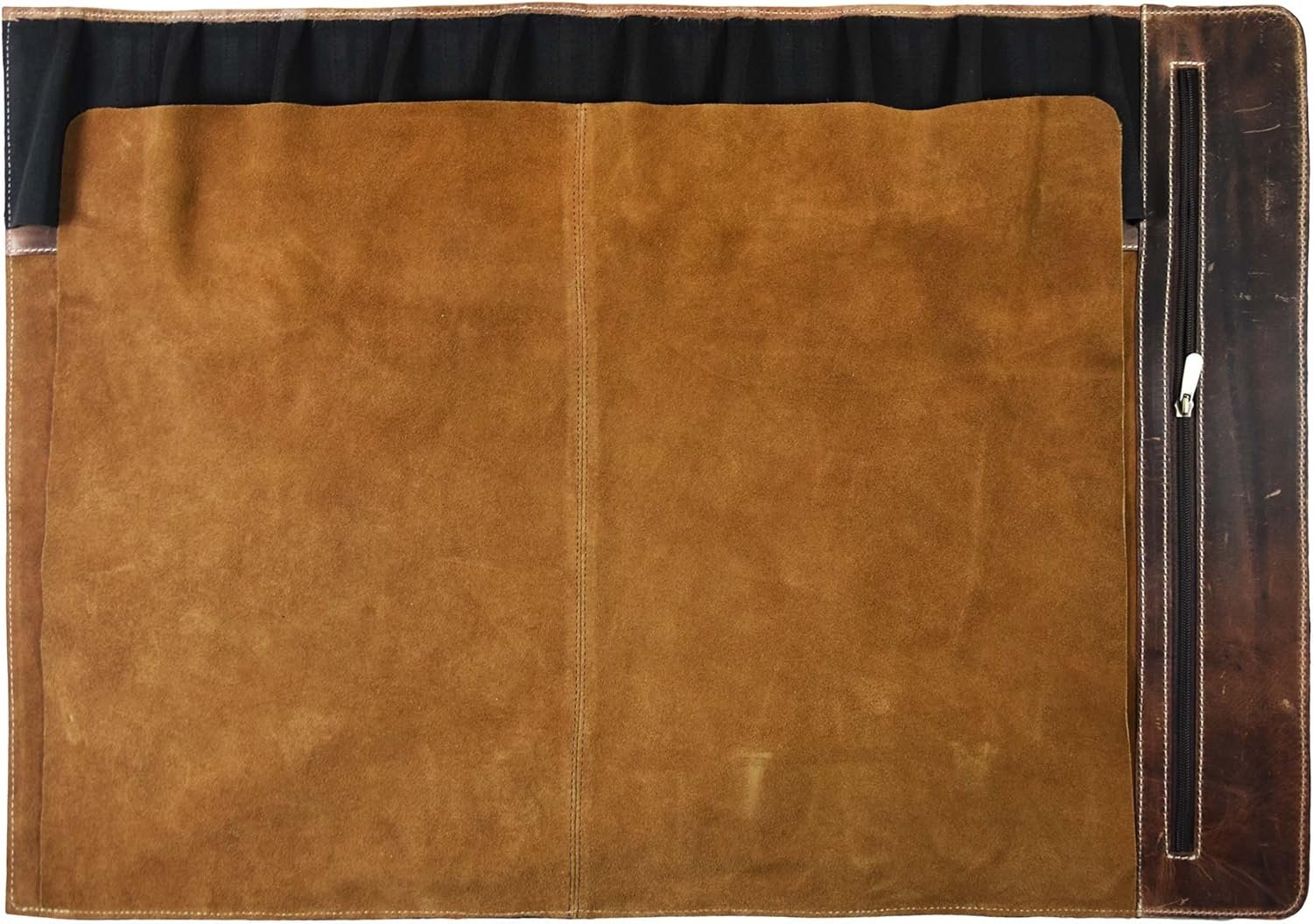 Leather Knife Roll Storage Bag, Elastic and Expandable 10 Pockets, Adjustable/Detachable Shoulder Strap, Travel-Friendly Chef Knife Case (Dark Brown, Leather) - Image 2