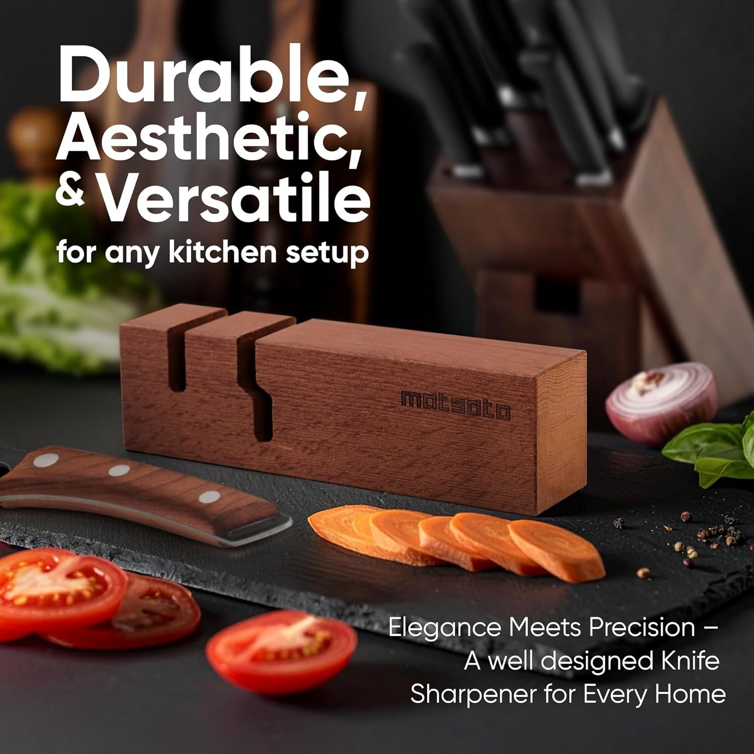 Knife Sharpener, Kitchen & Pocket Knife Sharpener, Knives Blade Sharpening, Chef Knives & Scissors Sharpening, afilador de cuchillos 7.09" x 1.97" - Image 8