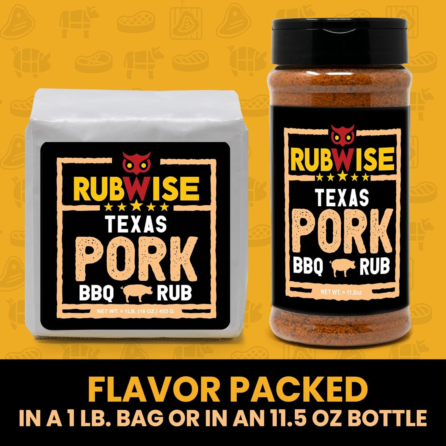 RubWise Texas Style BBQ Pork Rub (1lb) No MSG | Meat Barbecue Dry Rubs and Spices for Smoking and Grilling | Spice Blend Seasoning | Great on Spare Ribs, Tenderloin, Chops, Belly, Shoulder - Image 3