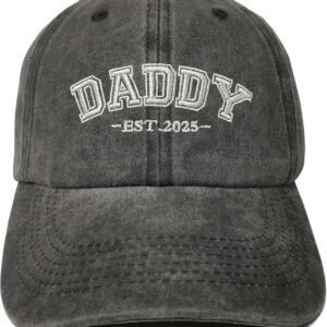 Embroidered Hats EST 2025 for Grandpa Grandma Uncle Auntie Daddy Mama Papa Gigi …