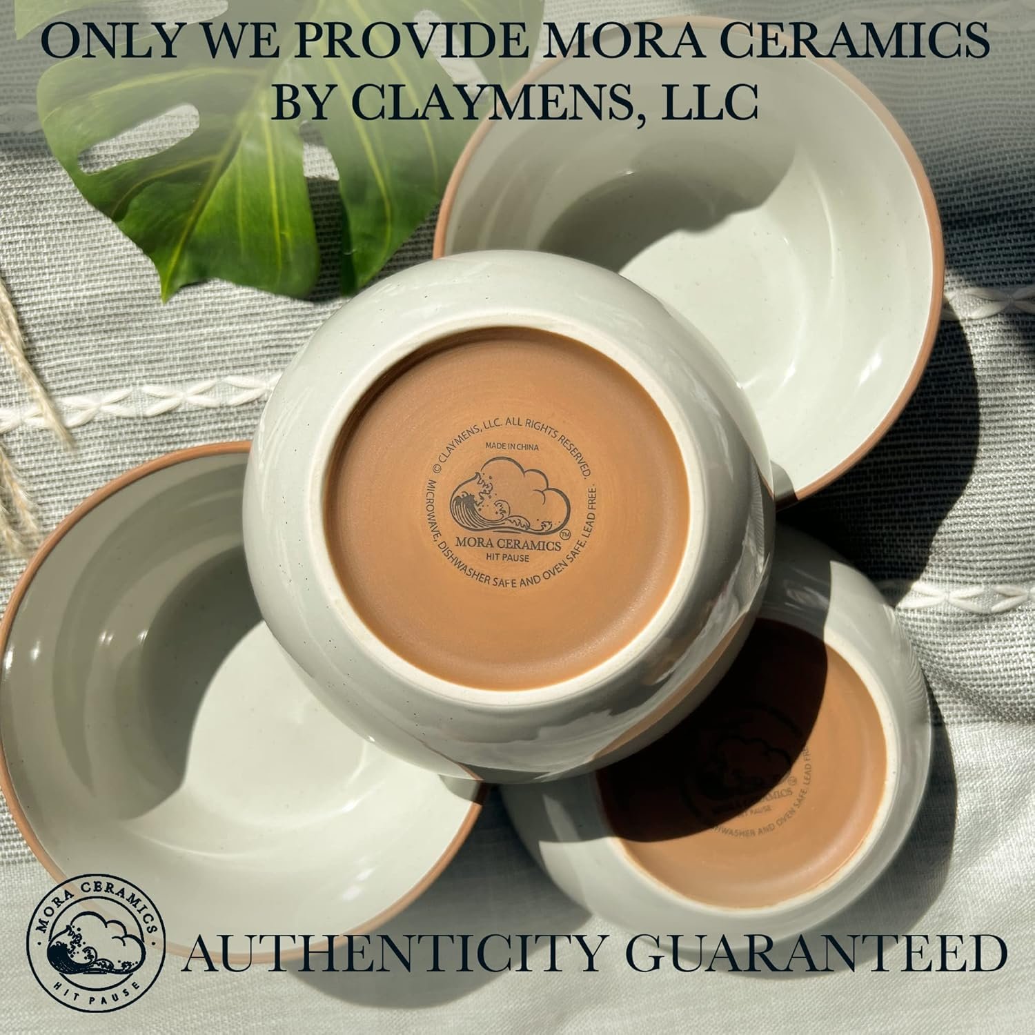 Mora Ceramic Bowls For Kitchen, 28oz - Bowl Set of 4 - For Cereal, Salad, Pasta, Soup, Dessert, Serving etc - Dishwasher, Microwave, and Oven Safe - For Breakfast, Lunch and Dinner - Earl Grey - Image 8