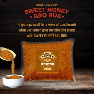 Big Poppa’s Sweet Money BBQ Rub — Award Winning Pork BBQ Rub — Gluten-Free Spice Mix — Dry Rubs for Smoking and Grilling with Granulated Honey (5Lb Bag)
