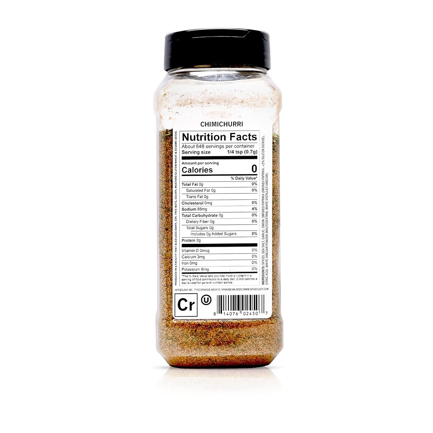 Spiceology - Chimichurri Seasoning Spice Blend - Use On: Pork, Fish, Vegetables, Chicken, Steak - BBQ Rub - 16 oz - Image 2