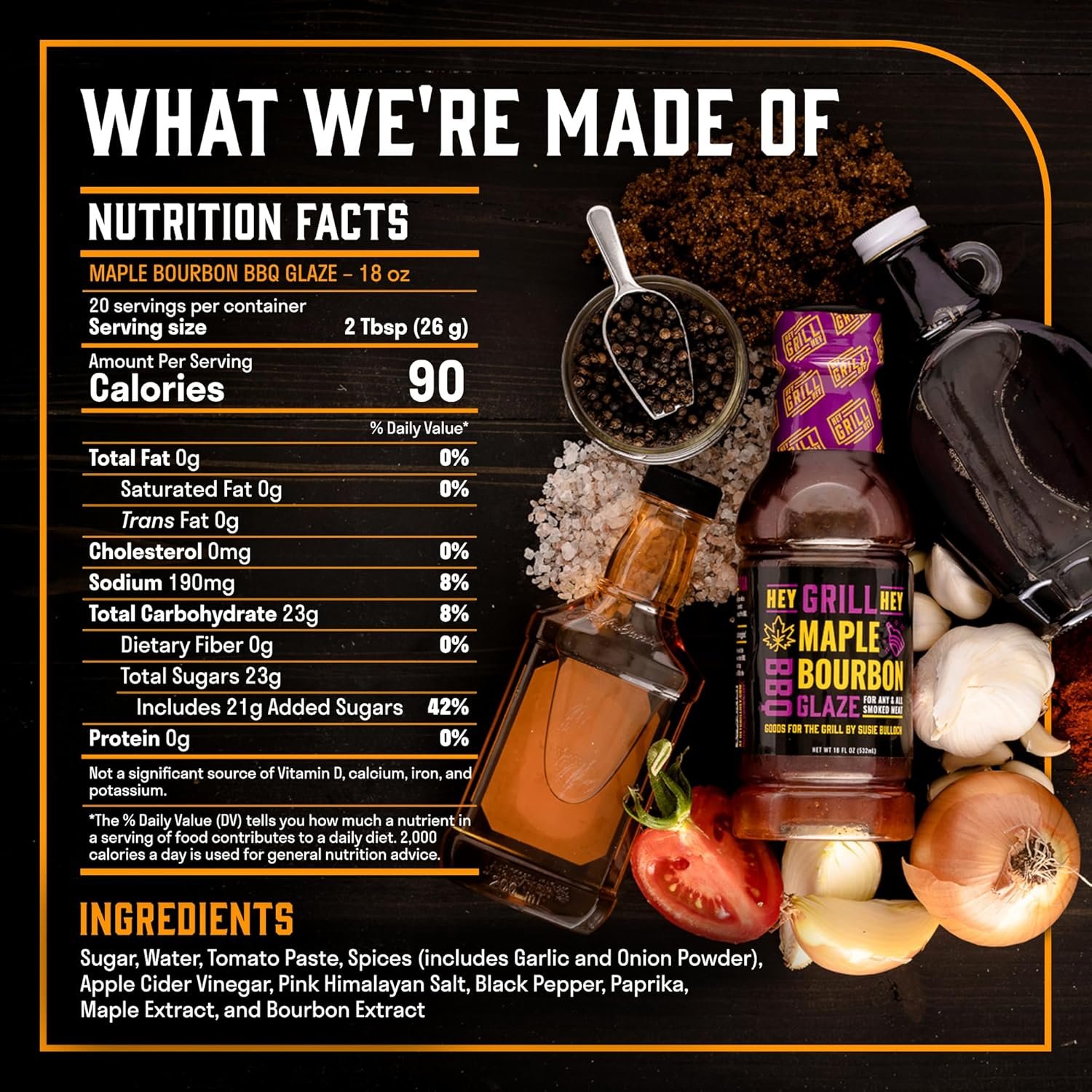 Hey Grill Hey | BBQ Glaze | BBQ Sauce | Bourbon Glaze | Sweet Sauce for Ribs, Chicken, Salmon | Grilling Essentials | Maple Bourbon - Image 2