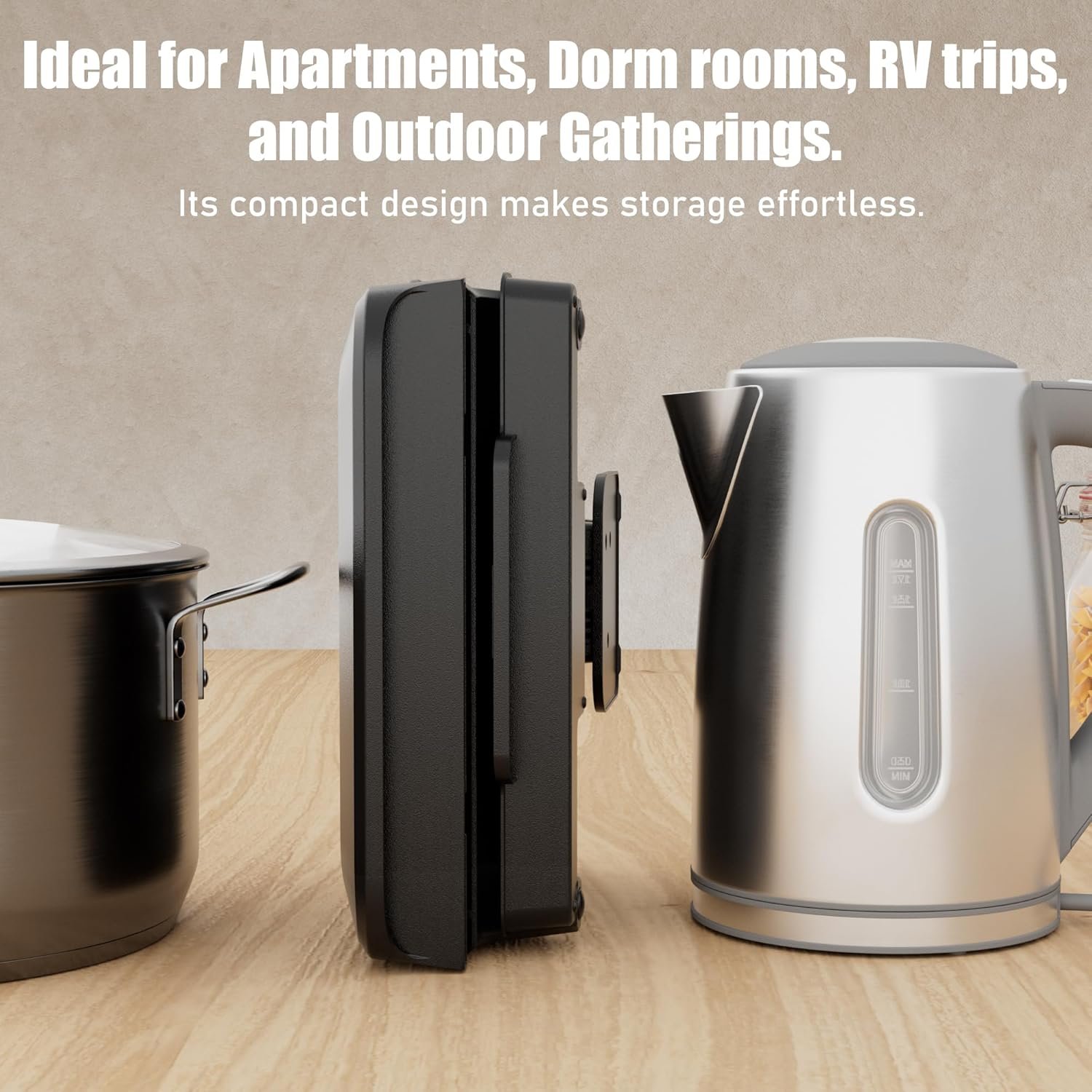 Hot Dogs Machine, Electric Grill with Oil Drip Tray, and Cord Storage, Ideal for Veggie Sausages, BBQ or Sausage, Nonstick Plate for Easy Clean - Image 4