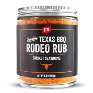 PS Seasoning Texas-Style Brisket Rodeo Rub – Dry BBQ Rubs and Spices for Grilling, Smoking, Roasting – Smoky Texas Flavor, BBQ Seasoning Spice Blend for Beef Brisket, Steak, Pulled Pork, Chicken
