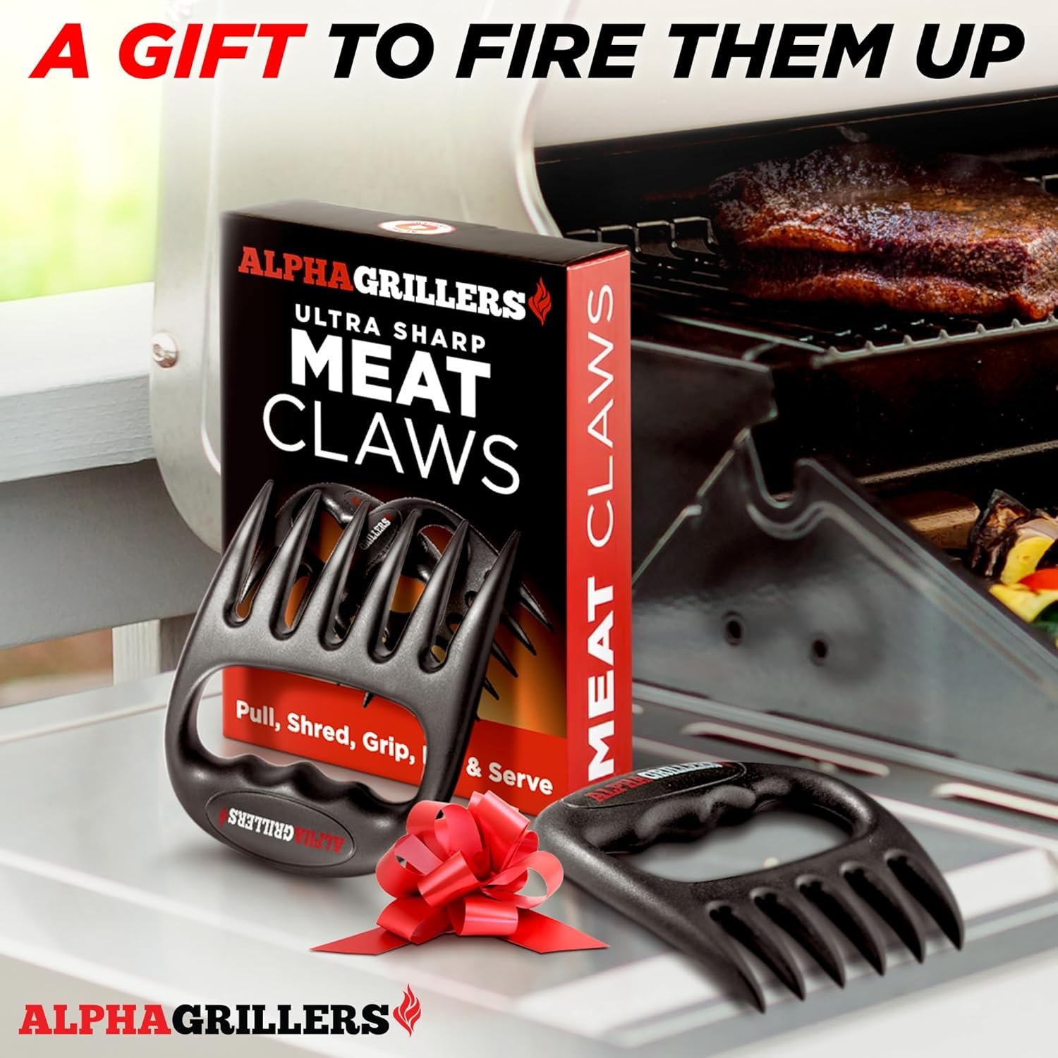 Alpha Grillers Meat Shredder Claws - Grilling Accessories Gifts for Men Dad Him Husband Son Boyfriend Birthday - BBQ Accessories Grill Puller for Cooking Shredding Barbecue Smoker Pulled Pork Chicken - Image 6