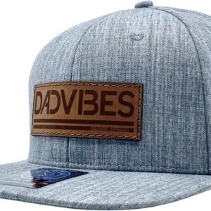 DadVibes Dad Hat – Snapback Baseball Cap Mens Leather Patch
