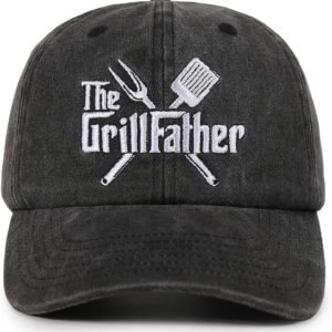 InnoBeta Grilling Gifts for Men, Grill Gifts for Men, Grill Hat, Funny Adjustable Embroidered Baseball Grill Hat for Birthday, Christmas, Party