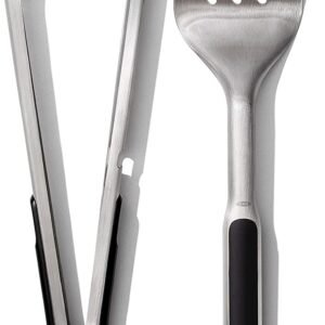 OXO Good Grips Grilling Tools, Tongs and Turner Set, Black