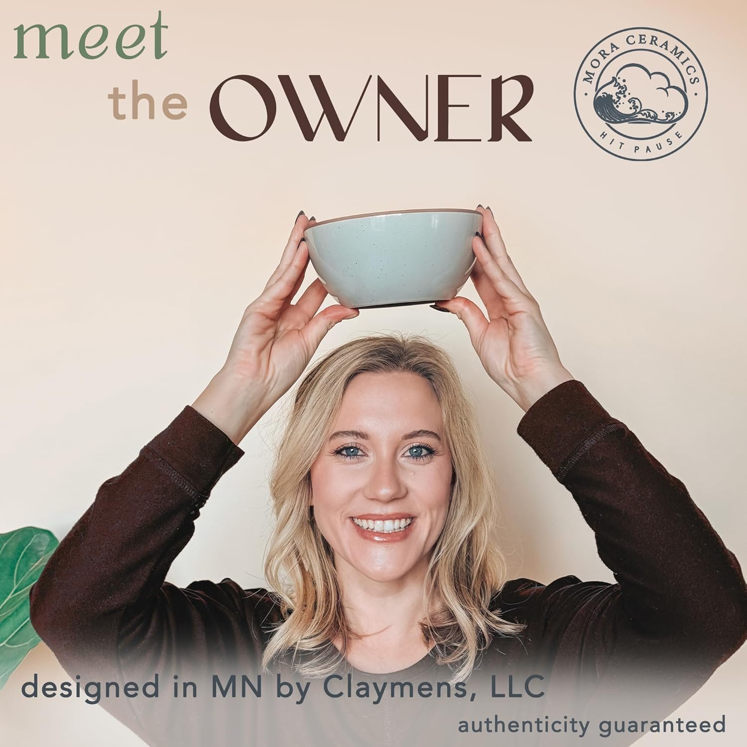 Mora Ceramic Bowls For Kitchen, 28oz - Bowl Set of 4 - For Cereal, Salad, Pasta, Soup, Dessert, Serving etc - Dishwasher, Microwave, and Oven Safe - For Breakfast, Lunch and Dinner - Earl Grey - Image 3