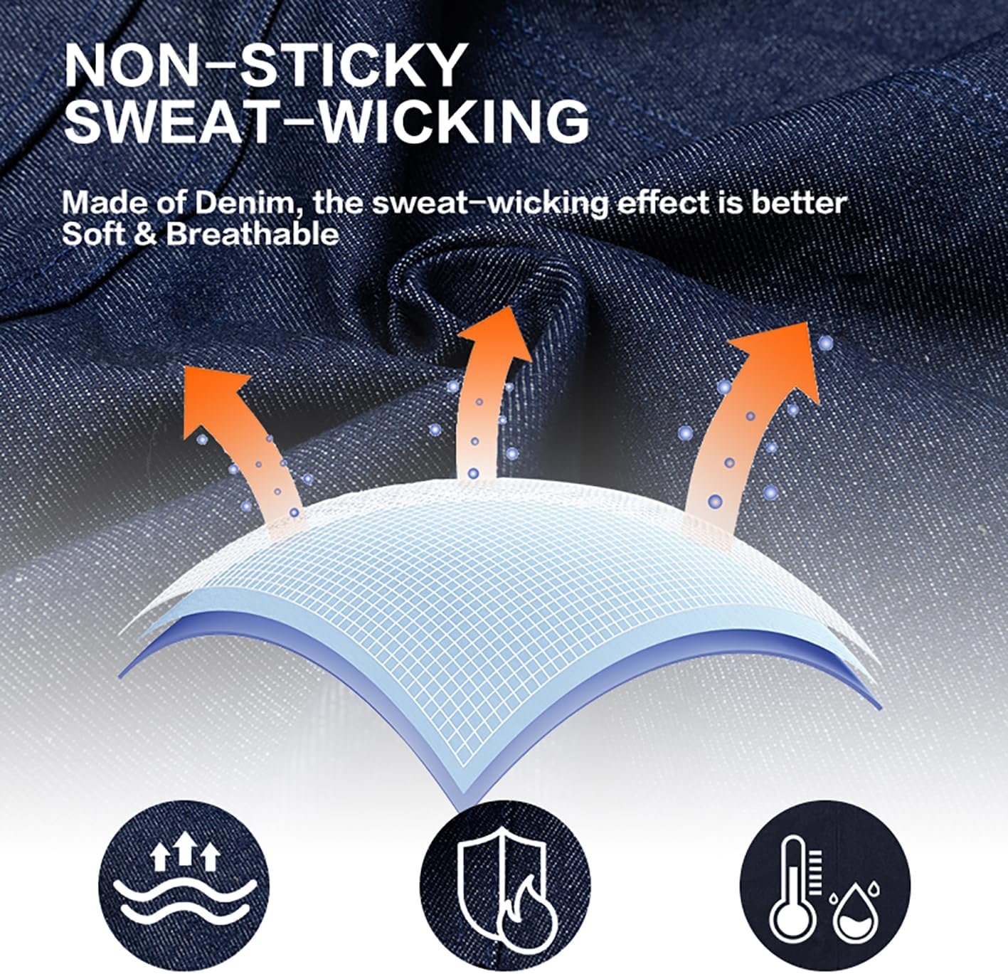 Fullsheild Denim Work Apron with 6 Tool Pockets, 15oz Onesize Heat & Flame Resistant Welding Apron, Flame Retardant Heavy Duty BBQ 24" x 40" - Image 6