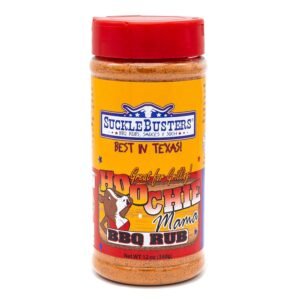 SuckleBusters Hoochie Mama: Award-Winning Sweet, Hot, Smoky BBQ Rub for Beef, Pork, Chicken, Fish, Lamb and Vegetables, Gluten-Free, No MSG Shaker (12oz)