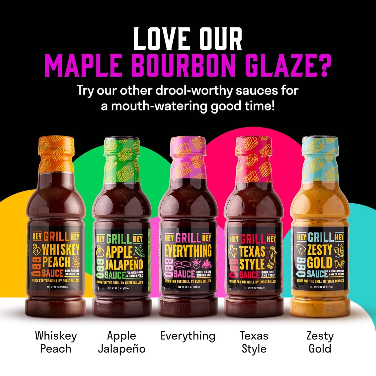 Hey Grill Hey | BBQ Glaze | BBQ Sauce | Bourbon Glaze | Sweet Sauce for Ribs, Chicken, Salmon | Grilling Essentials | Maple Bourbon - Image 9
