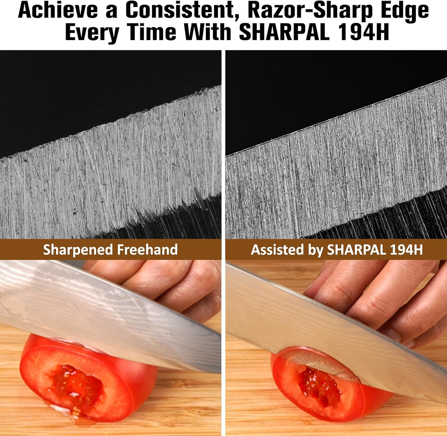 SHARPAL 194H Whetstone Knife Blade Sharpener Sharpening Stone Angle Guide, Chisel/Plane Iron Blade Honing Guide, Knife Edge Angle Finder, Knife Sharpening Trainer (Angle from 15° to 45°) - Image 4