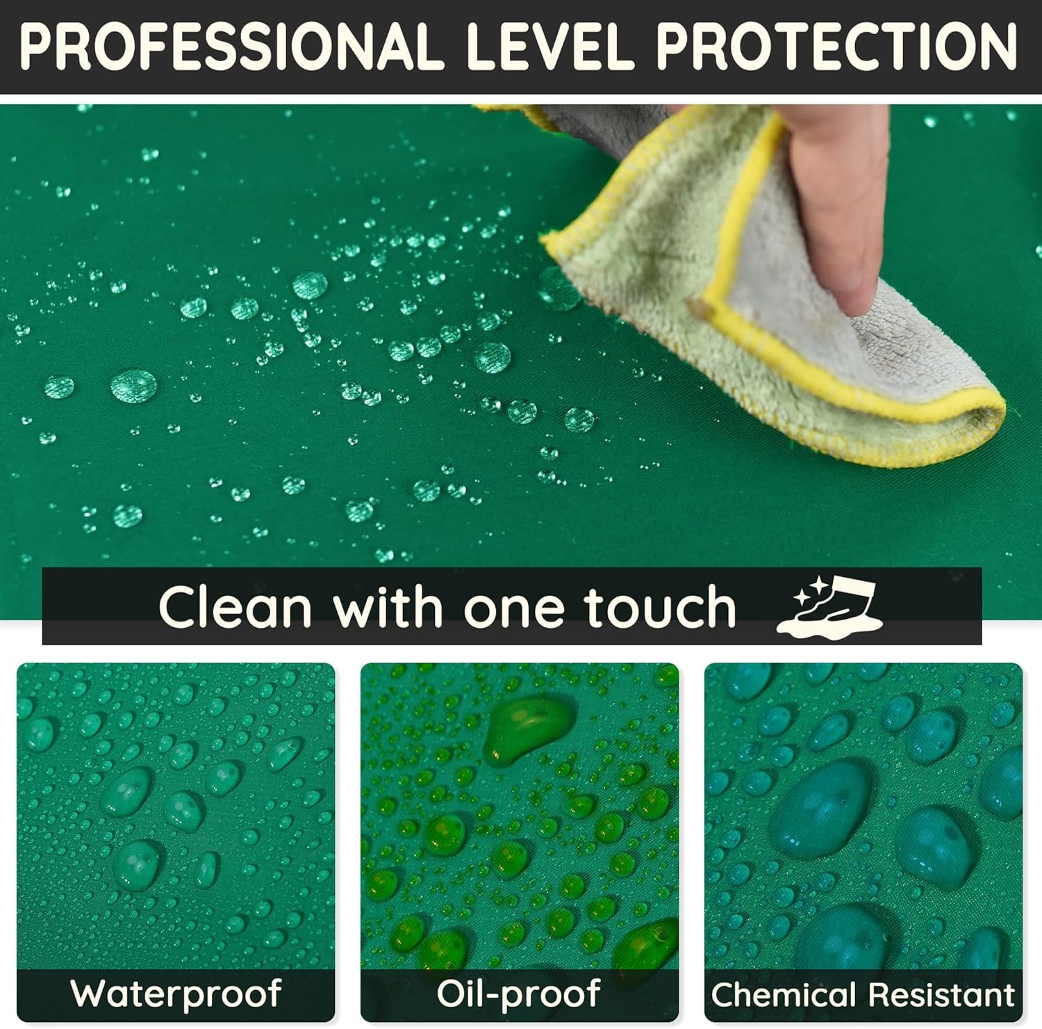 Thicker Rubber Apron, Extra Long Adjustable Apron, Heavy Duty Oil&Chemical Resistant Waterproof Work Aprons - Image 3