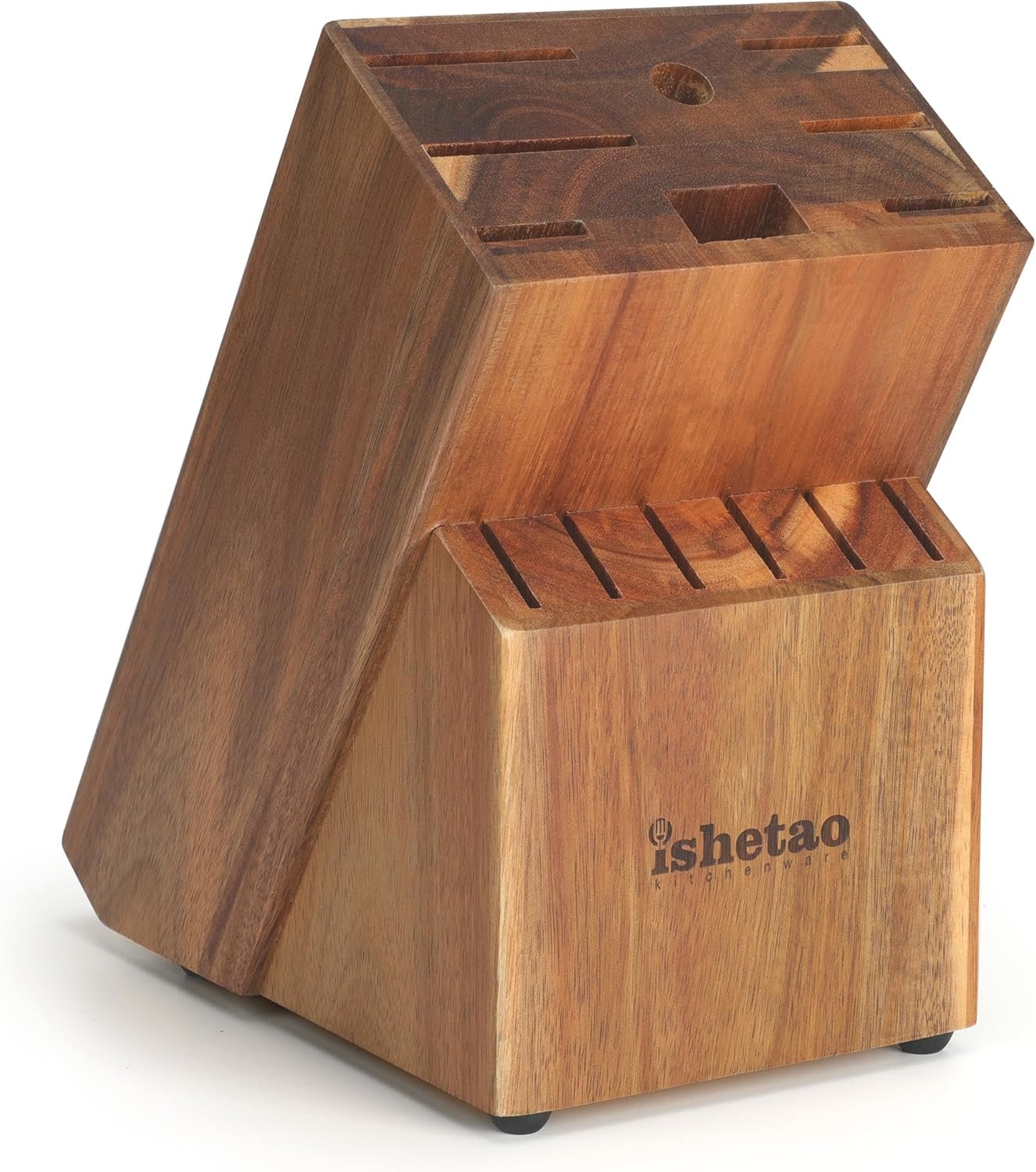 Knife Sets for Kitchen with Block, 15 Piece Kitchen Knife Set, Ultra Sharp Chef Knife Set for Kitchen, High Carbon Stainless Steel Knife Block Set with Sharpener, Silver - Image 5