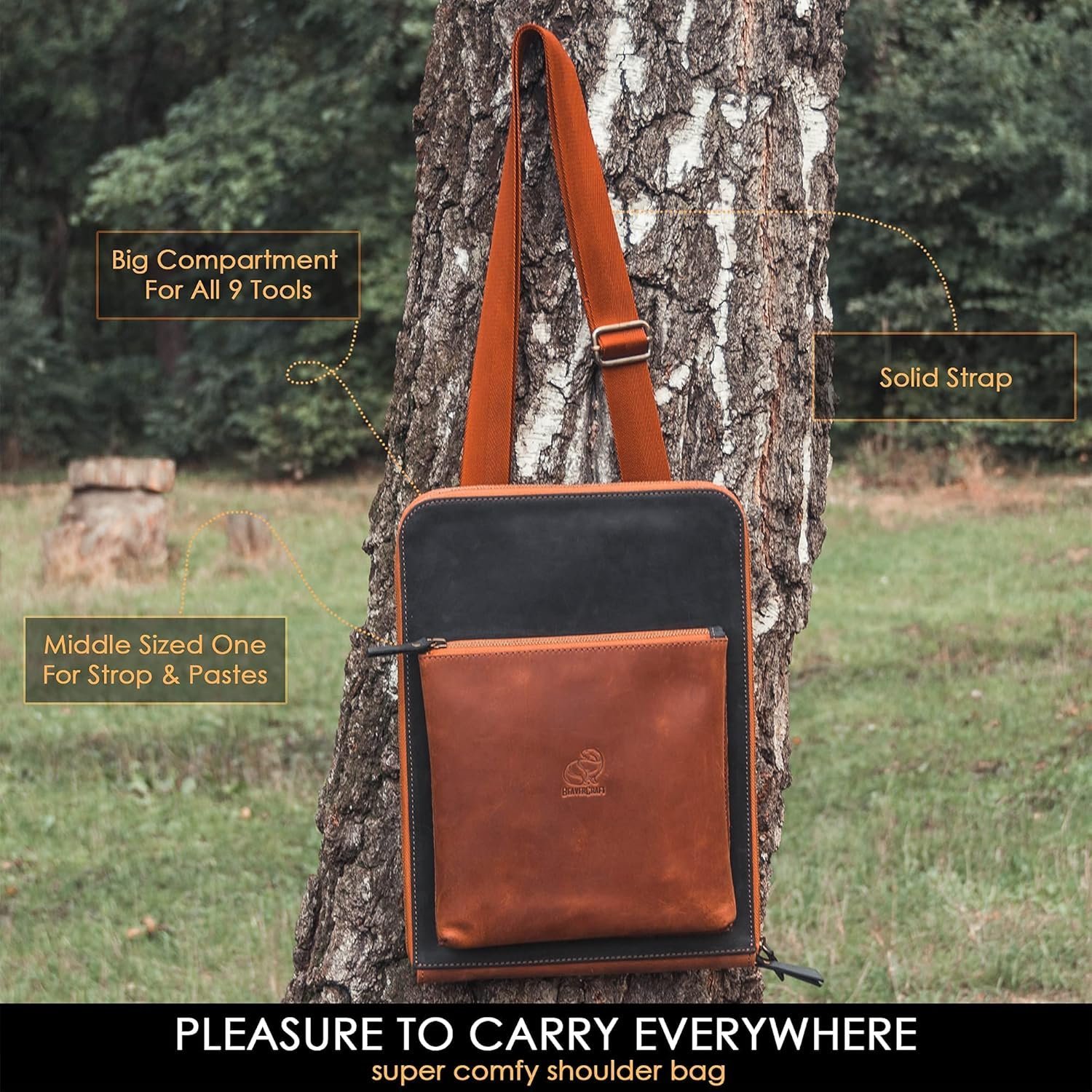 BeaverCraft Deluxe Wood Carving Kit S50X - Wood Carving Tools Wood Carving Set - Spoon Wood Carving Knives Tools Set - Whittling Kit Knife Woodworking Kit for Beginner and Profi (Brown) - Image 4